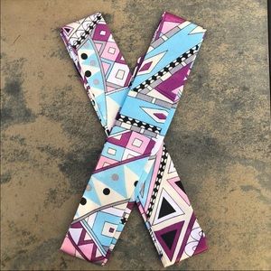 2pc Purple Blue Scarf Wrap Handbag Twilly